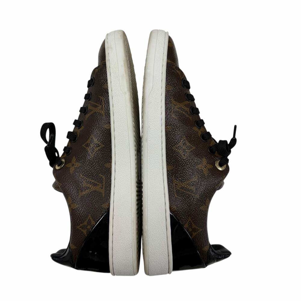 Louis Vuitton Front Row Sneaker Patent Monogram Canvas Womens 36.5 / US 6.5 ASIS - Picture 10 of 13